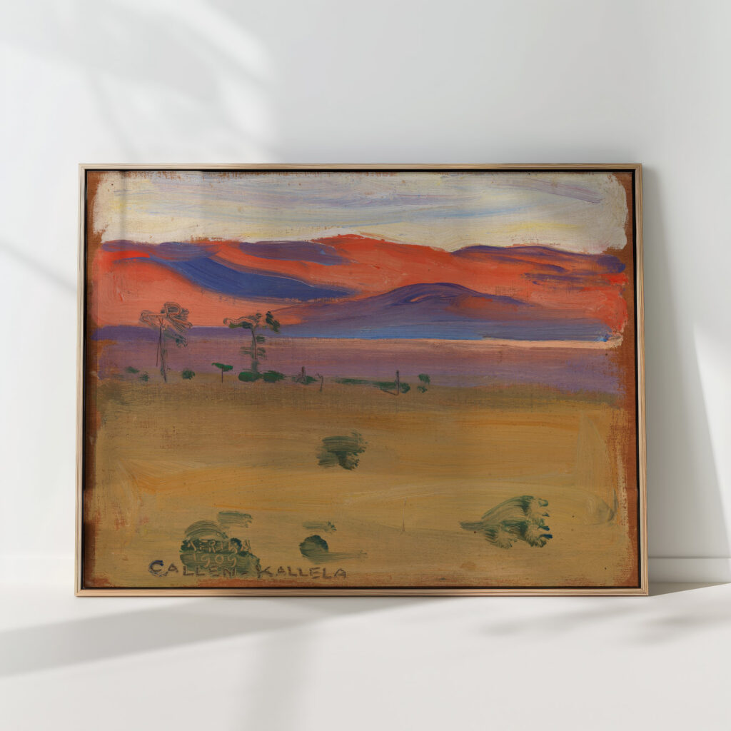 sunset on the savannah 1909 akseli gallen kallela high quality print