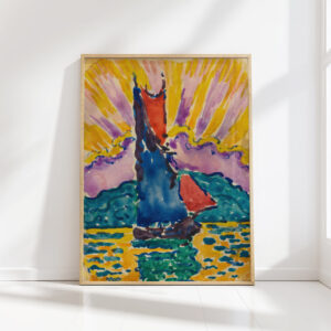 sunset the fan paul signac high quality print
