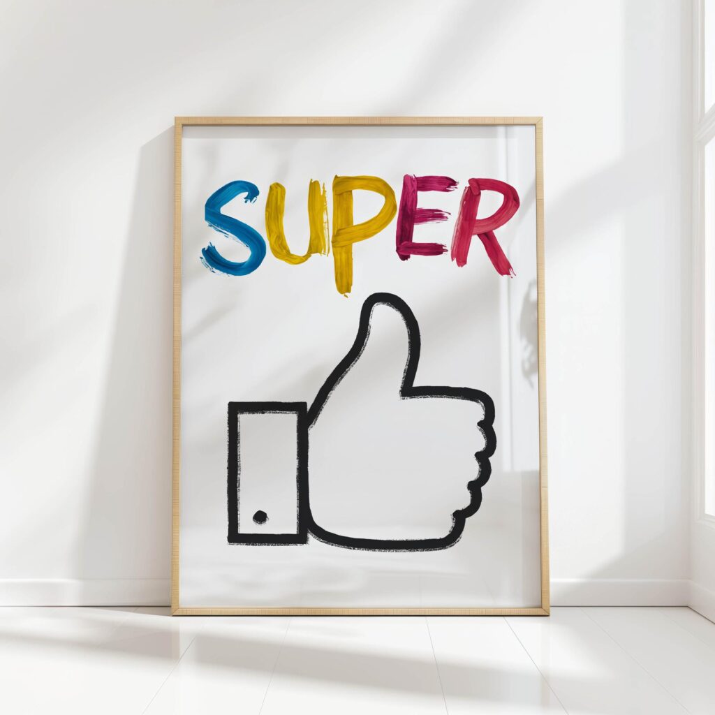 super typography print modern minimalist poster
