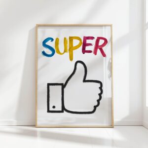 super typography print modern minimalist poster