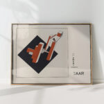 suprematist transition of two bad wires in 6 constructions pl 10 1922 el lissitzky high quality print