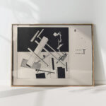 suprematist transition of two bad wires in 6 constructions pl 6 1922 el lissitzky high quality print