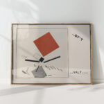 suprematist transition of two bad wires in 6 constructions pl 9 1922 el lissitzky high quality print