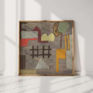 surrealist landscape with fence 1934 sasza blonder high quality print