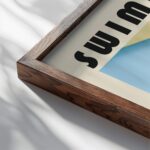 swimming cap mid century print retro style 3