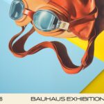 swimming cap mid century print retro style 4