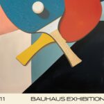 table tennis mid century print bold color blocks 4