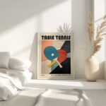 table tennis mid century print bold color blocks 7