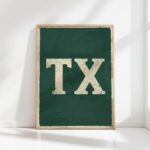 texas tx typography print with vintage texture