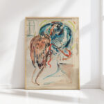 the artist and his sick eye kneeling female nude with eagle 1930 edvard munch high quality print