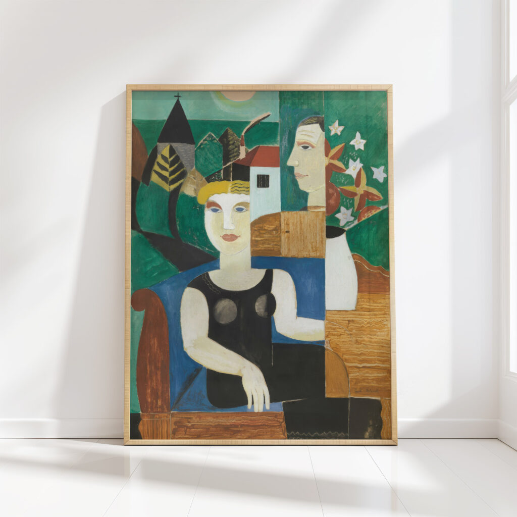 the artist and his wife by moonlight 1927 gustave de smet high quality print