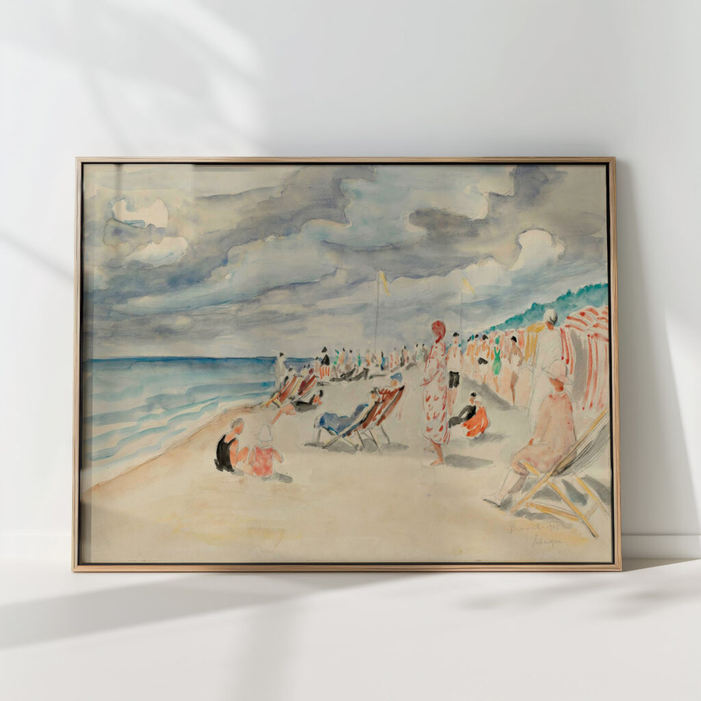 the beach of deauville 1928 henri lebasque high quality print