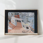 the bridge of a transatlantic 1925 juan gris high quality print