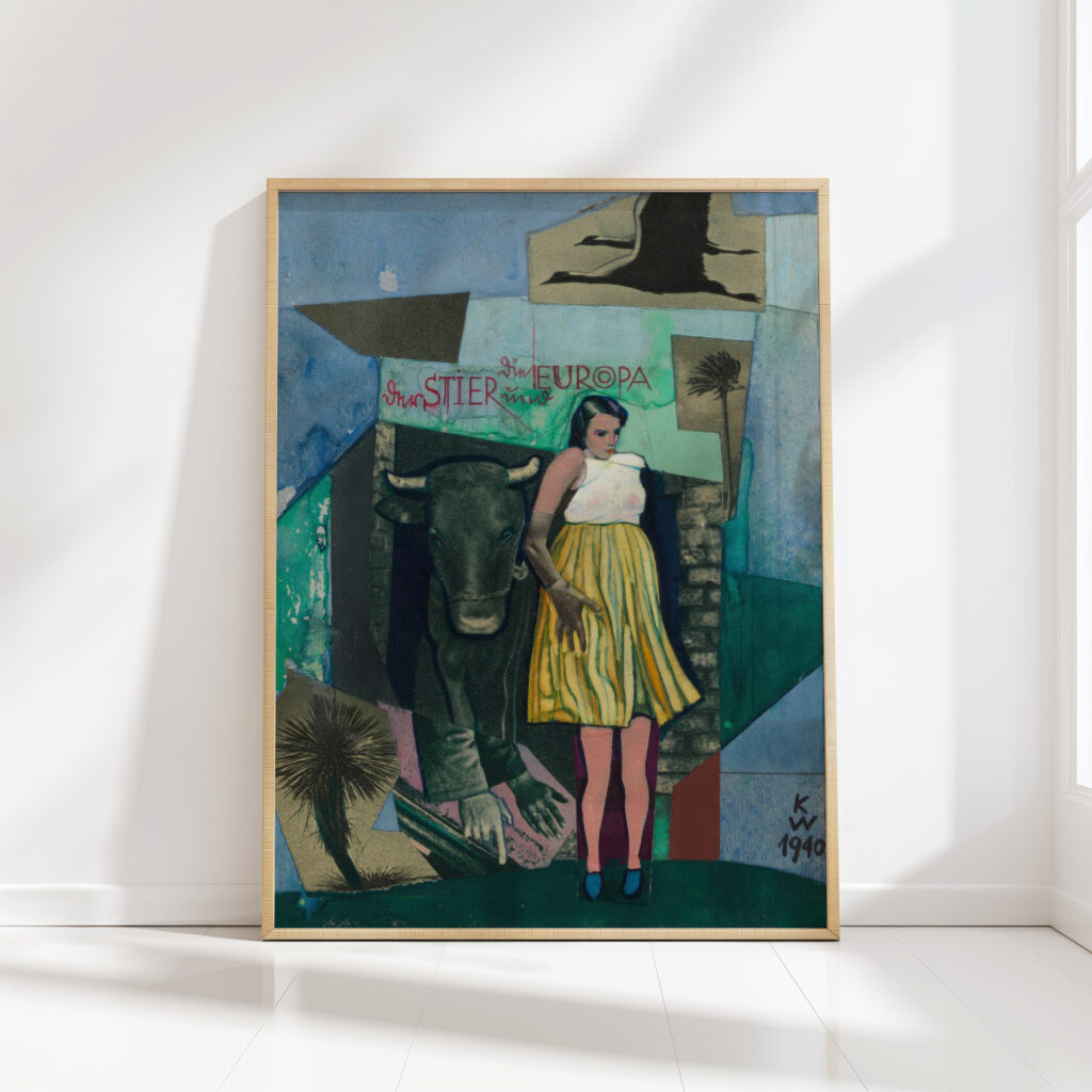 the bull and the europa 1940 karl wiener high quality print