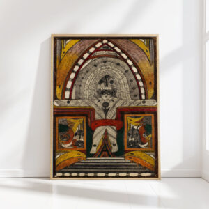 the crucifixion of myself on the biskaya island harbor in the calm ocean in late summer 1920 adolf wolfli high quality print