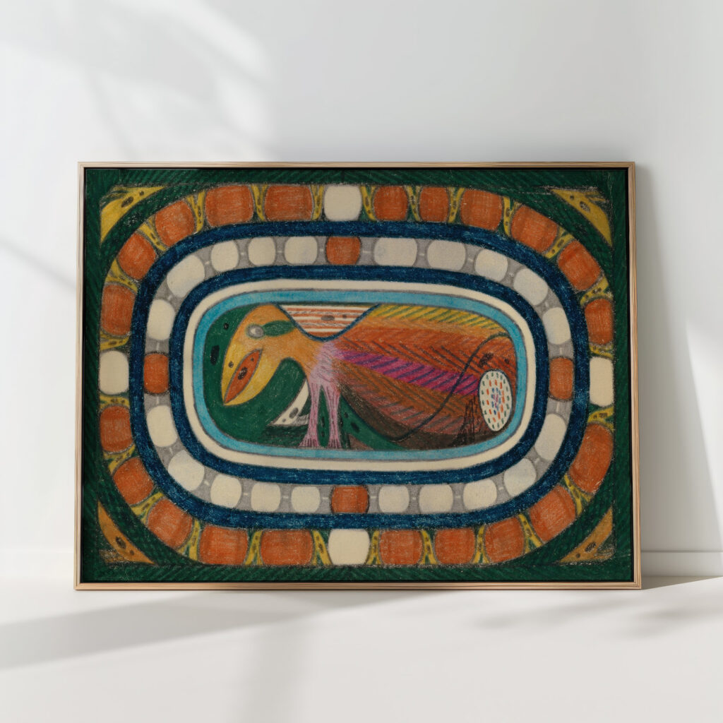 the dolphins an absolutely harmless giant bird 1928 adolf wolfli high quality print