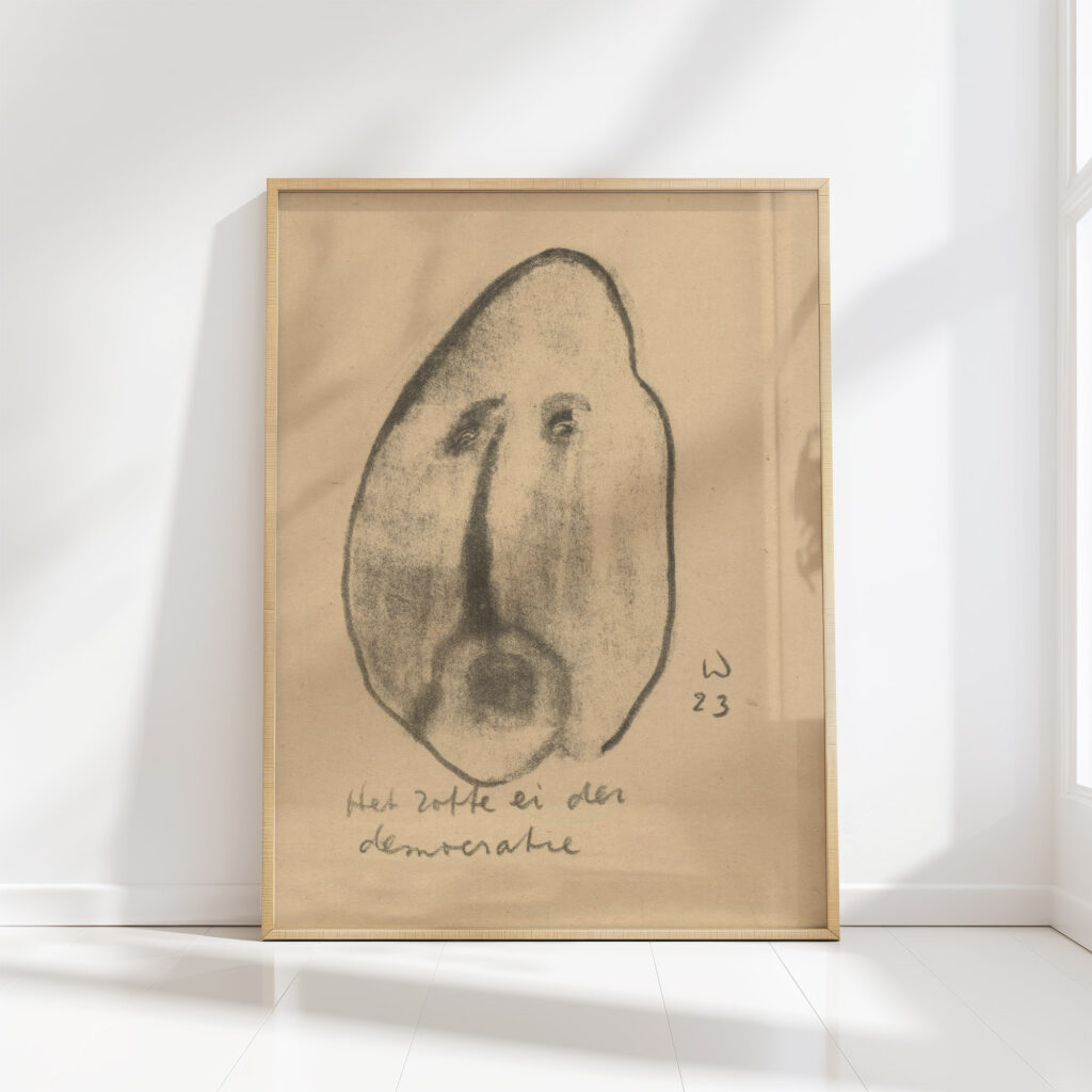 the foolish egg of democracy 1923 erich wichmann high quality print