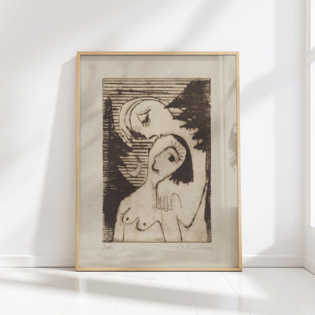 the kiss 1930 ernst ludwig kirchner high quality print