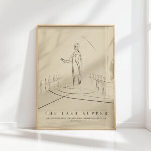 the last supper minimalist christian print