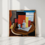 the louis philippe table with bottle and glass 1920 roger de la fresnaye high quality print