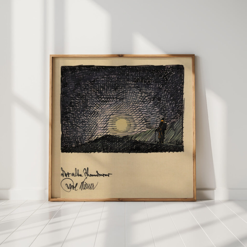 the old wanderer around 1924 karl wiener high quality print