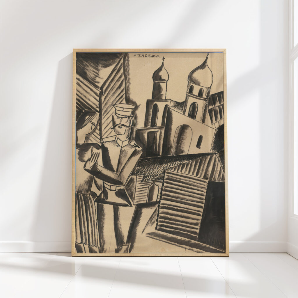 the russian couple ca 1922 ossip zadkine high quality print