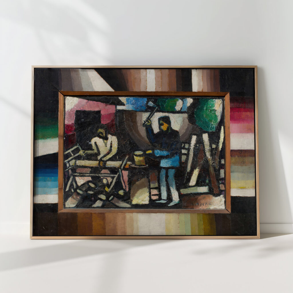the woodcutter work cycle circa 1920 arthur segal high quality print