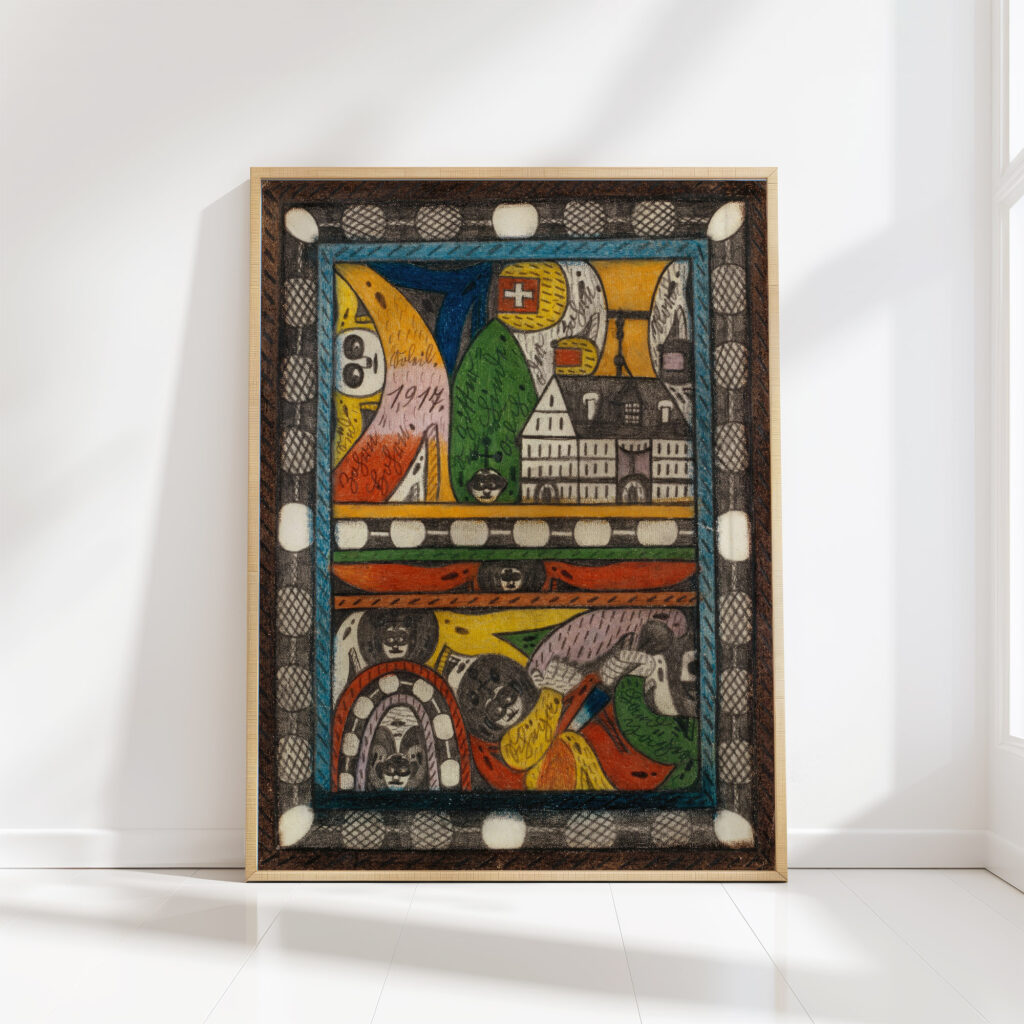 the zohrn schiiga and land hunter 1917 adolf wolfli high quality print