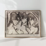 three girls in profile 1921 otto mueller high quality print
