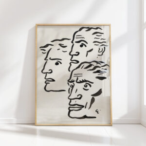 three men heads 1891 leo gestel high quality print
