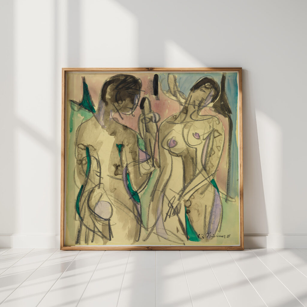 three nudes in the forest 1928 ernst ludwig kirchner high quality print