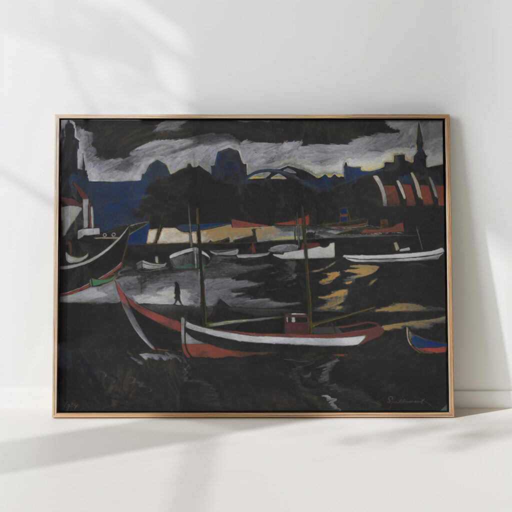 trade dock in ostend 1924 leon spilliaert high quality print