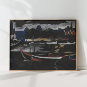 trade dock in ostend 1924 leon spilliaert high quality print