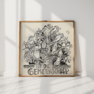 tree with birds cover design for de gemeenschap 1935 leo gestel high quality print