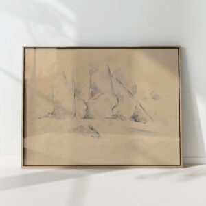 trees among rocks circa 1890 paul cezanne high quality print