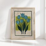 tulip bunch mid century print retro aesthetic