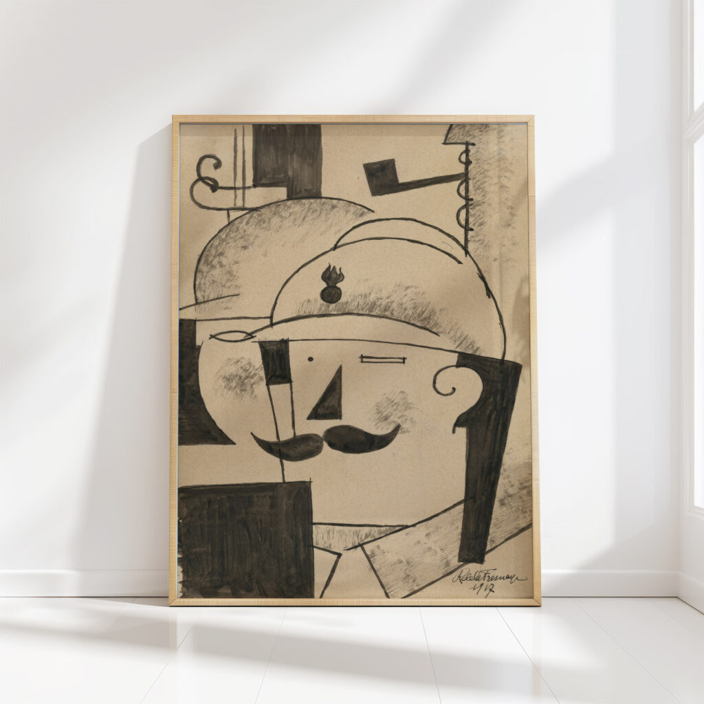 two helmeted infantrymen 1917 roger de la fresnaye high quality print