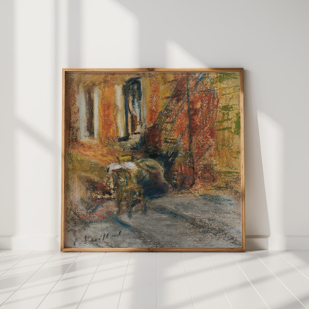 two seated figures on the steps of a house 1907 1908 edouard vuillard high quality print
