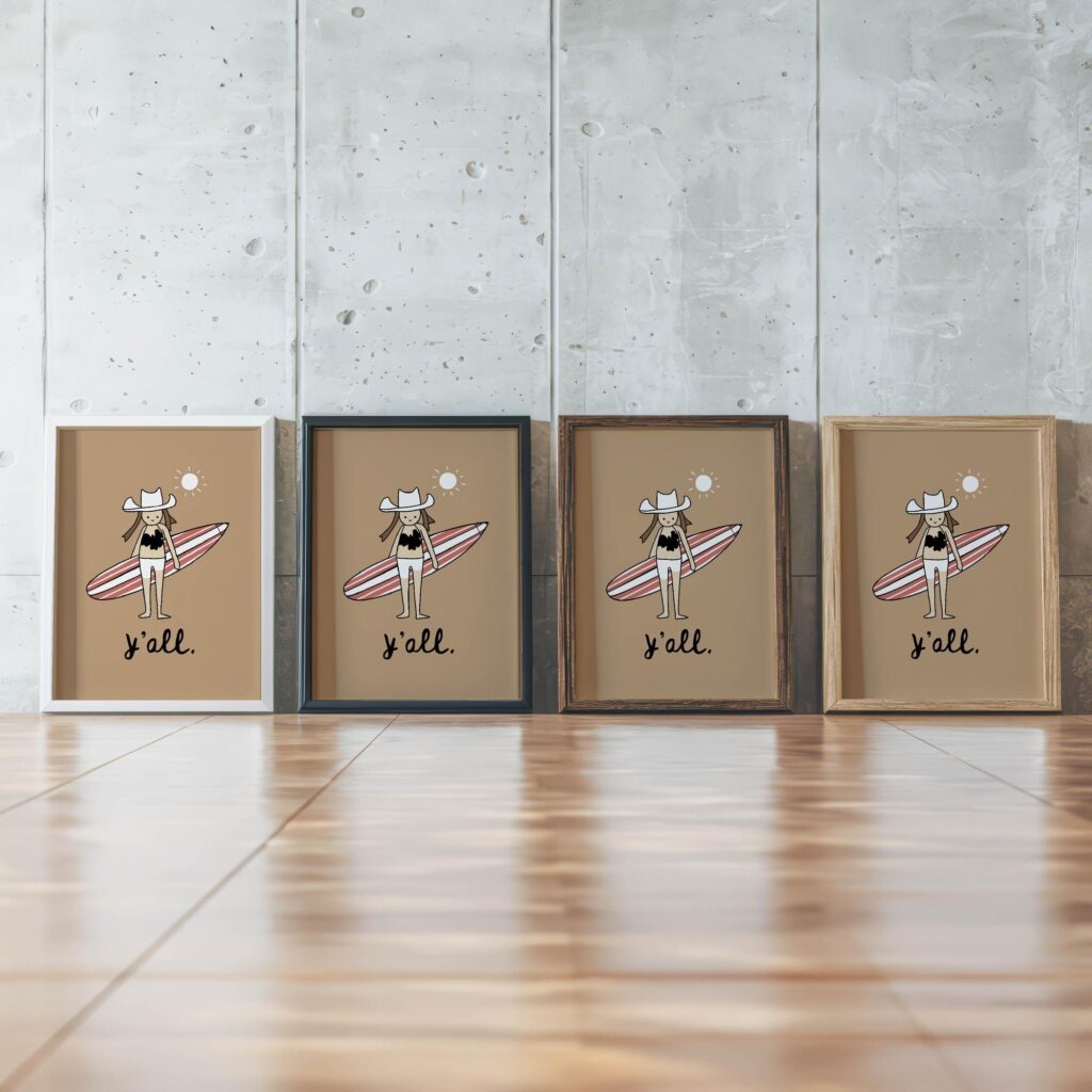 typo 0001 framed posters mockup