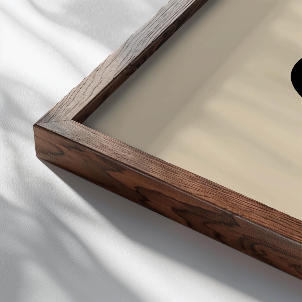typo 0009 close up dark wood mockup