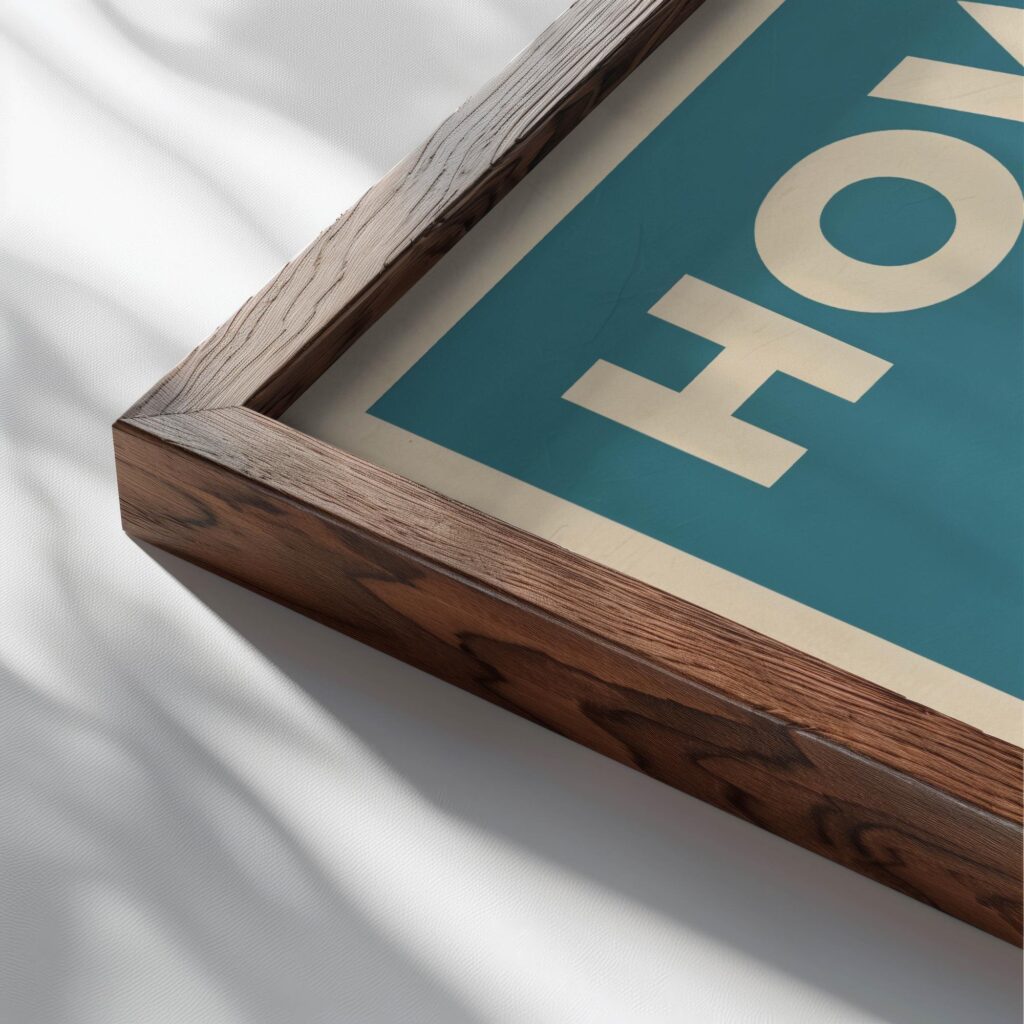 typo 0030 close up dark wood mockup