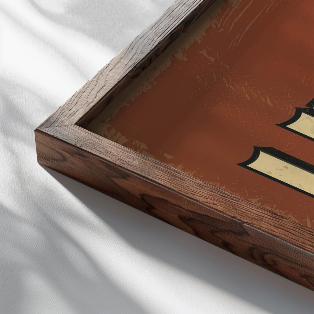 typo 0040 close up dark wood mockup