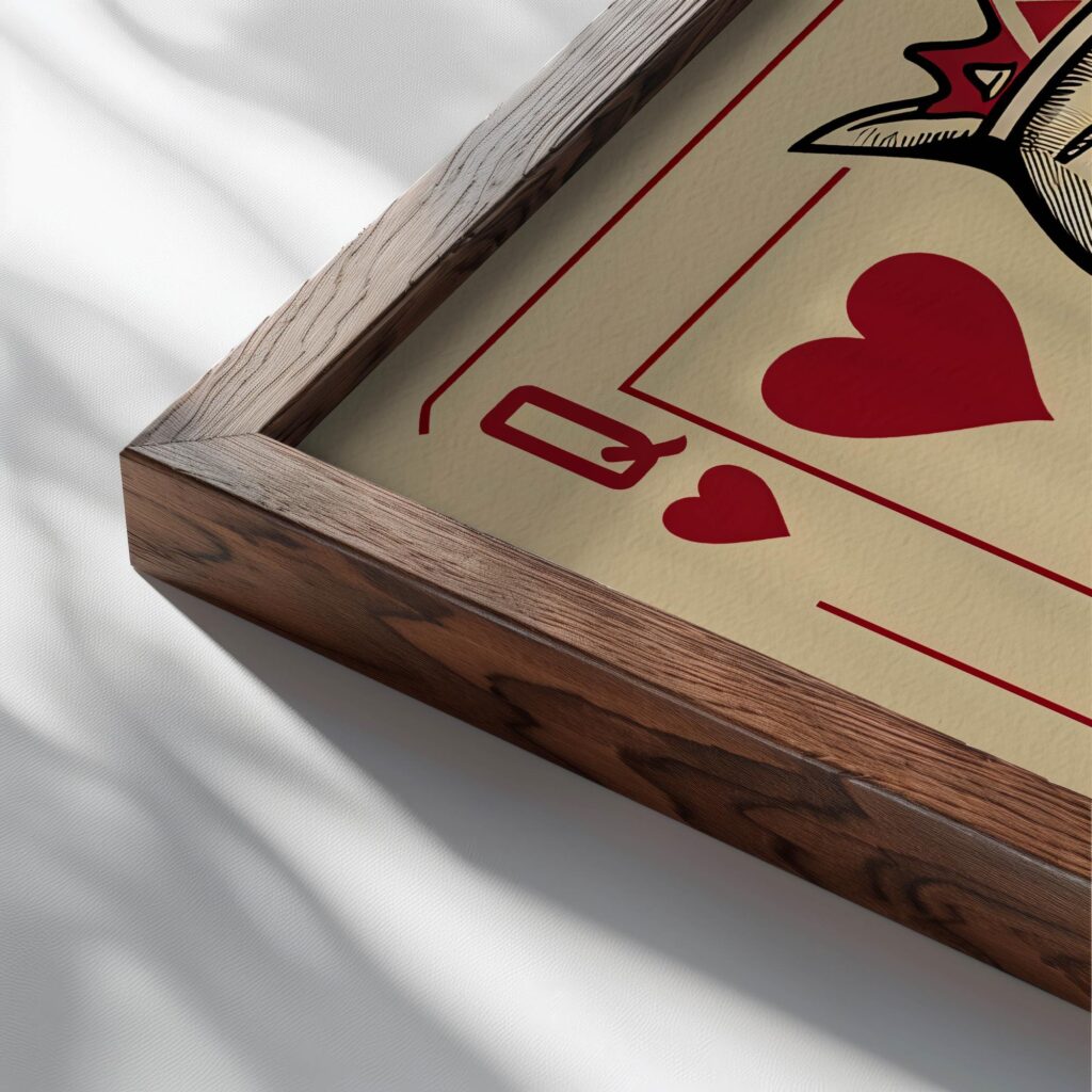 typo 0050 close up dark wood mockup