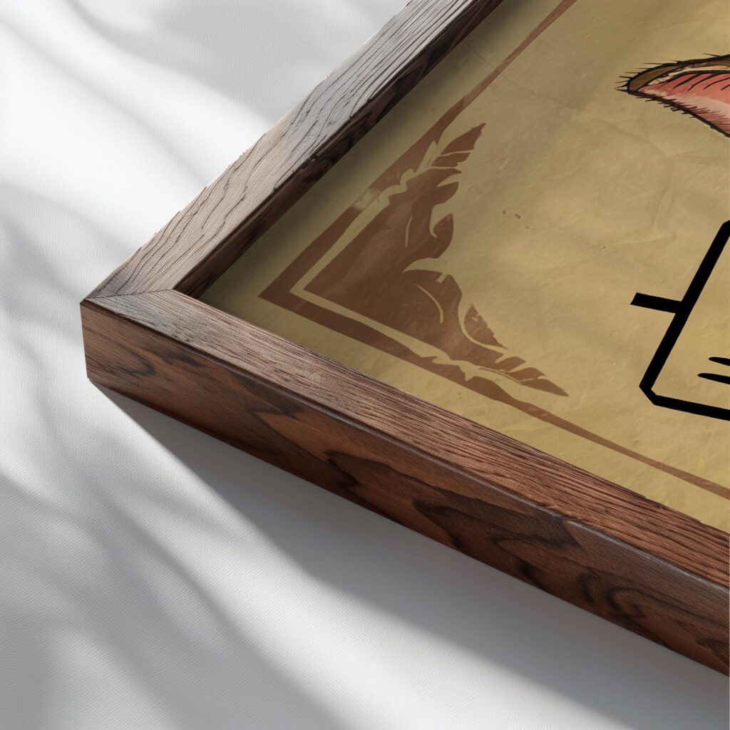 typo 0053 close up dark wood mockup