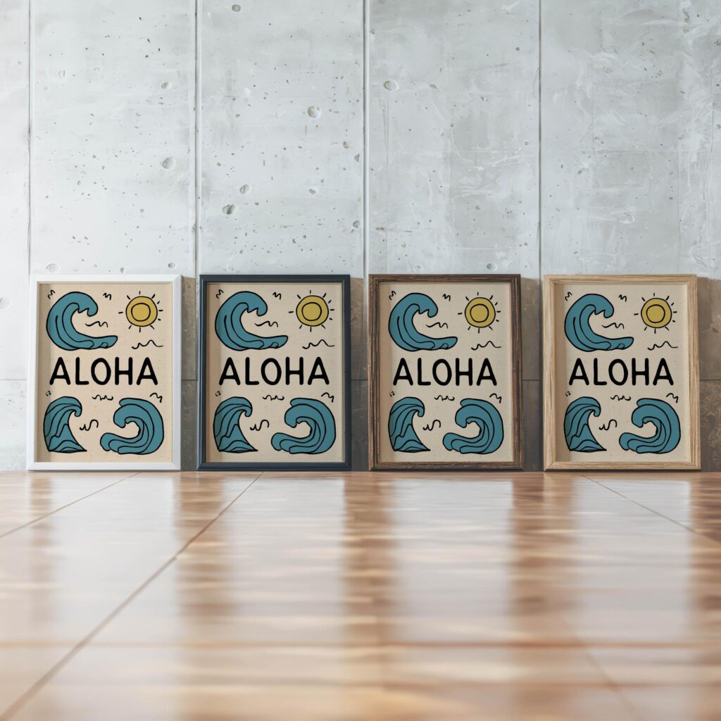 typo 0061 framed posters mockup
