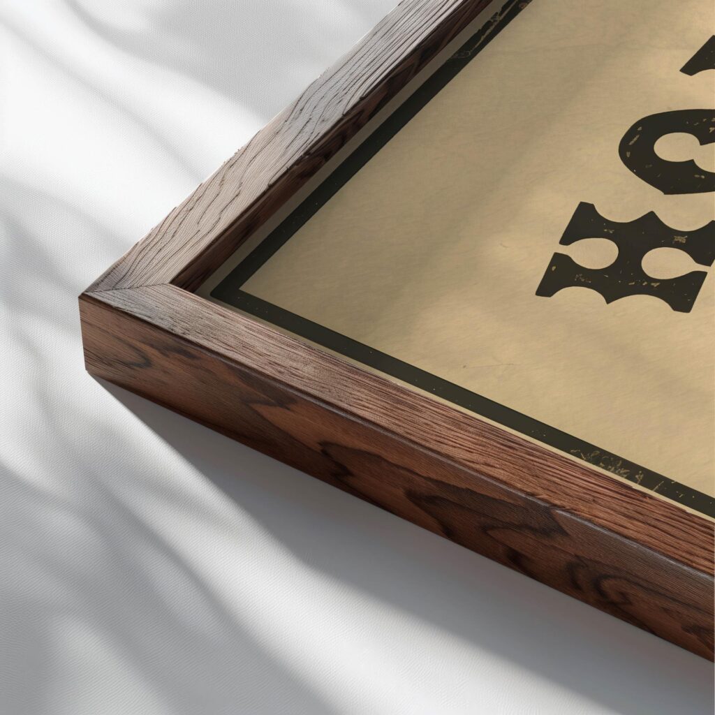 typo 0063 close up dark wood mockup