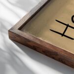 typo 0064 close up dark wood mockup