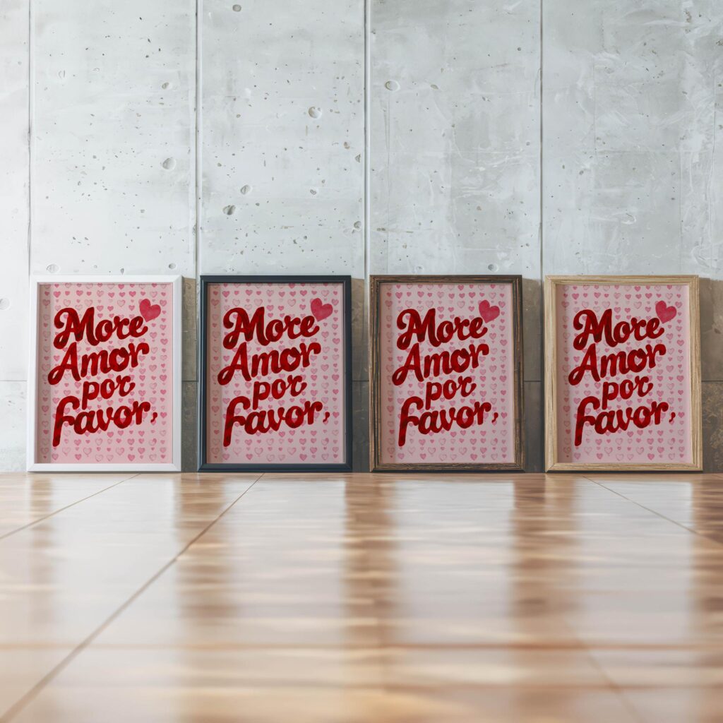 typo 0070 framed posters mockup