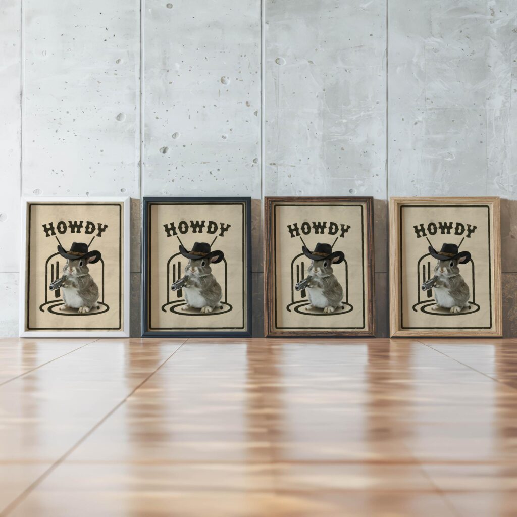 typo 0075 framed posters mockup