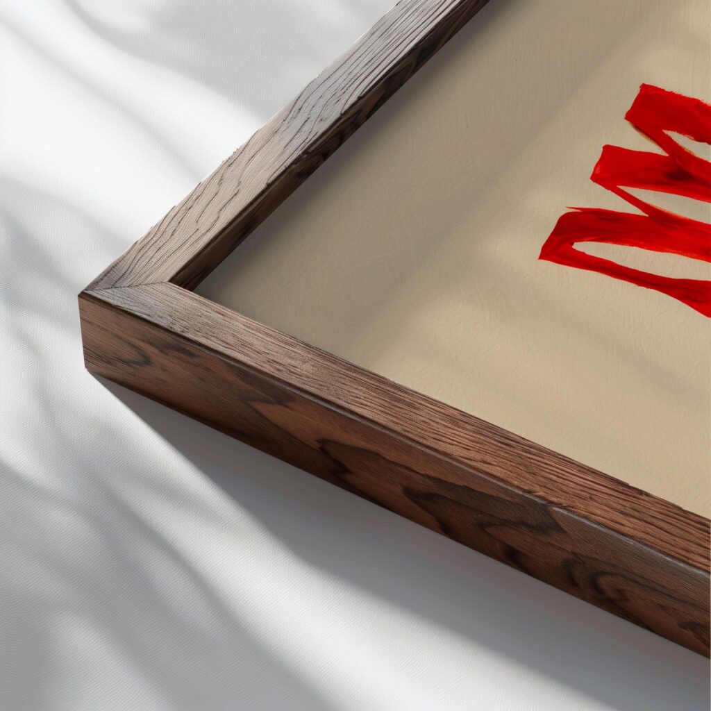 typo 0076 close up dark wood mockup